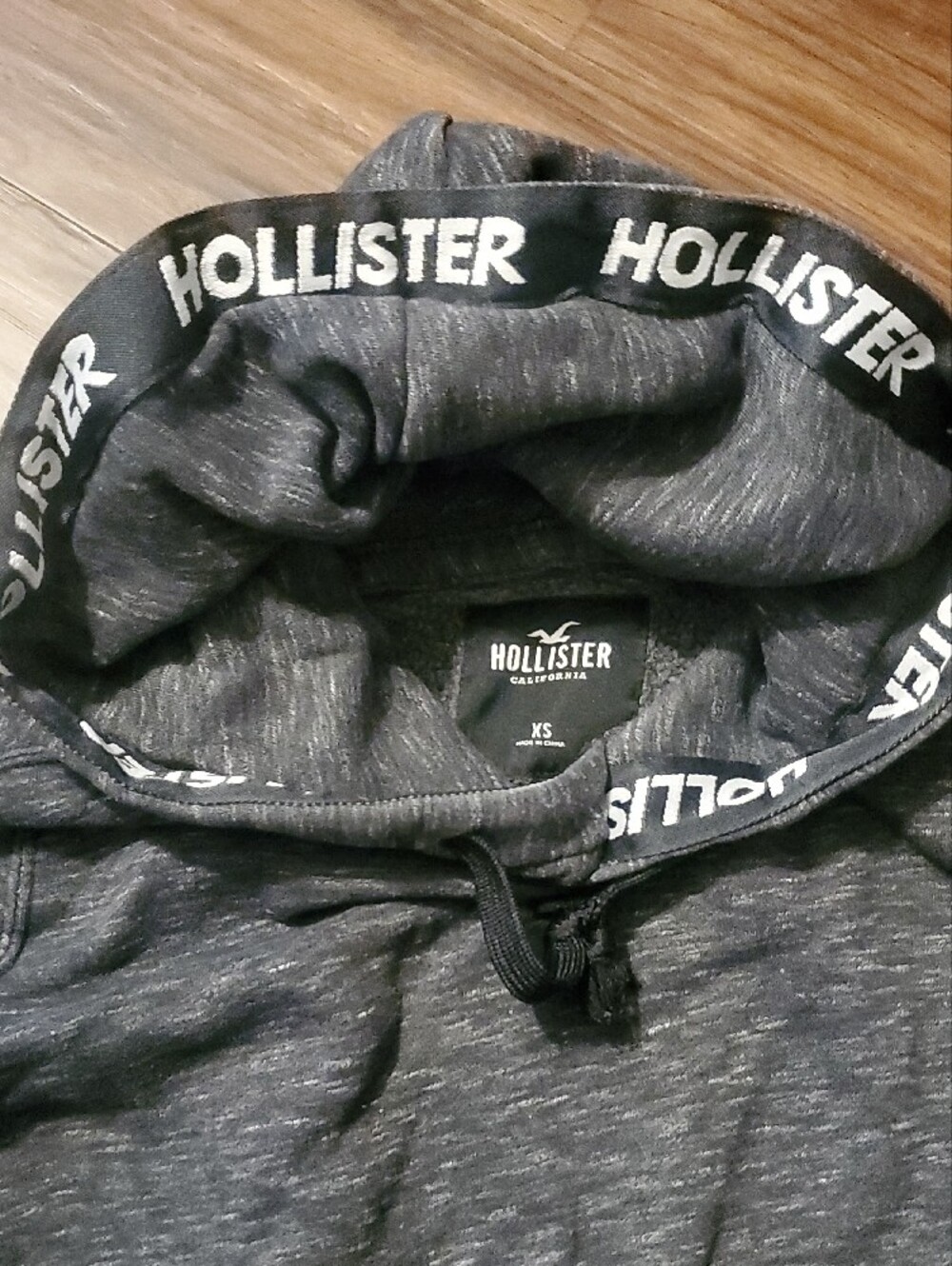 Hollister Dark Gray Hooded Sweatshirt - Picture 2 of 9